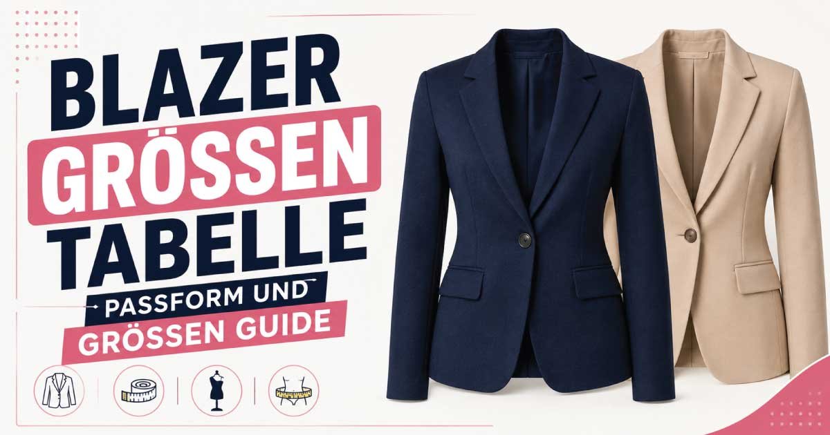 Blazer Größen Tabelle