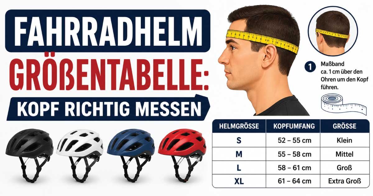 Fahrradhelm Größentabelle
