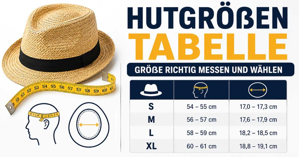 Hutgrößen Tabelle
