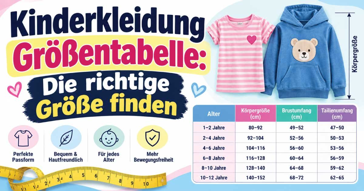Kinderkleidung Größentabelle
