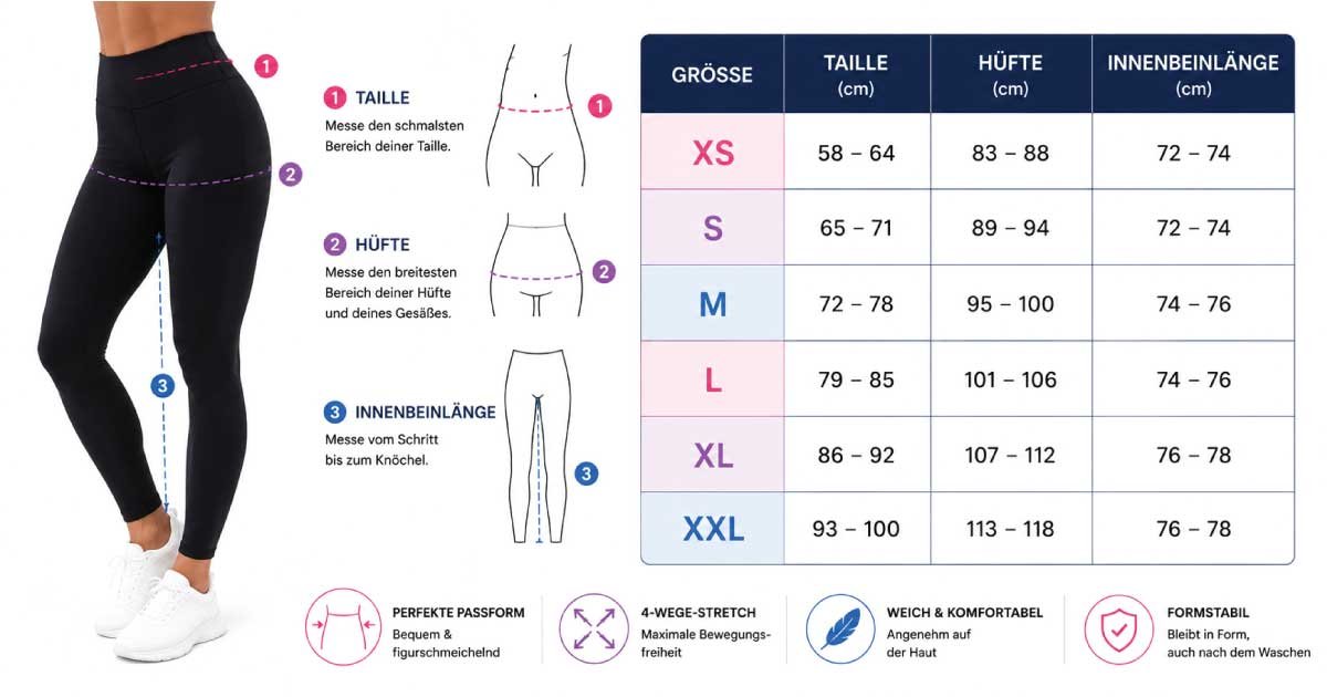 Leggings Größentabelle