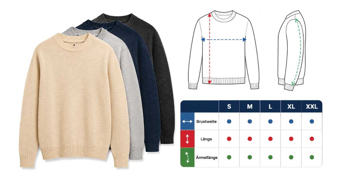Pullover Größentabelle