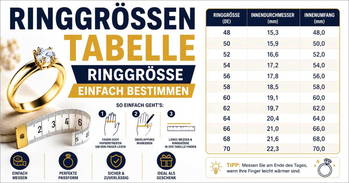 Ringgrößen Tabelle