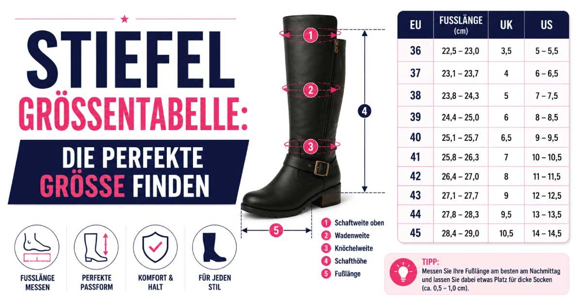 Stiefel Größentabelle