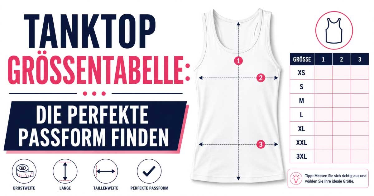Tanktop Größentabelle