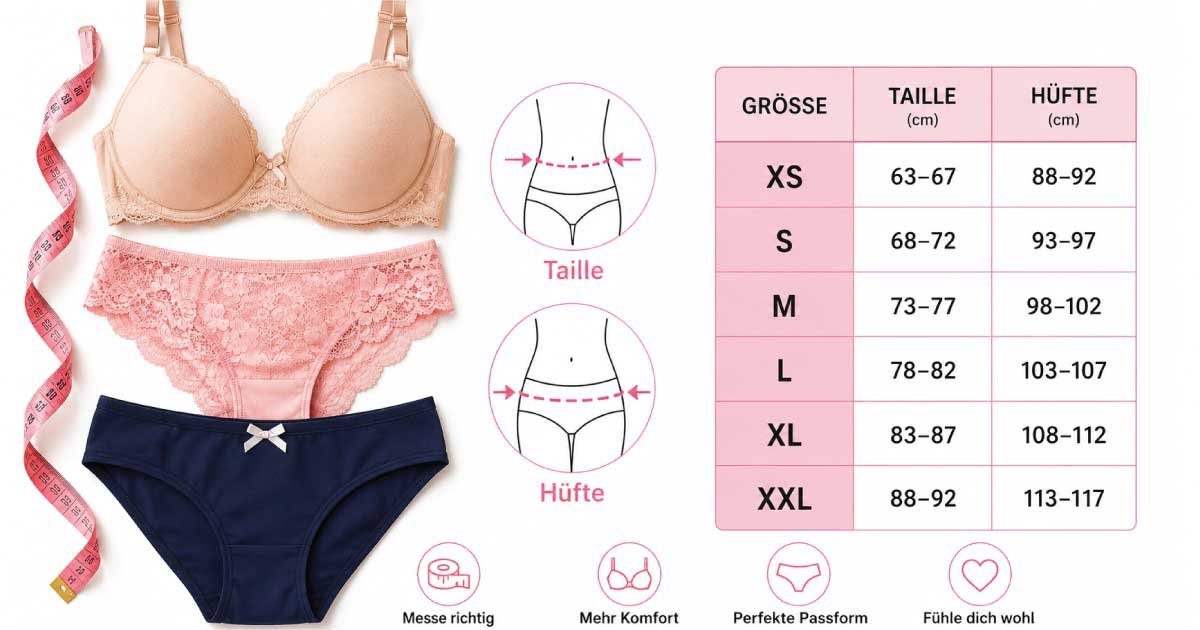 Unterwäsche Größen Tabelle