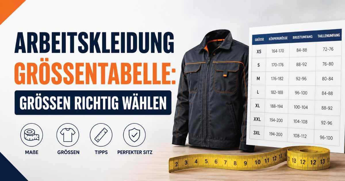 Arbeitskleidung Größentabelle