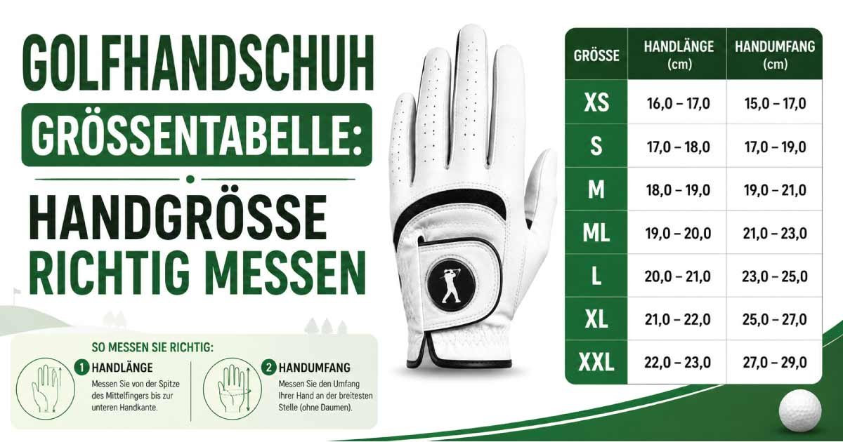 Golfhandschuh Größentabelle