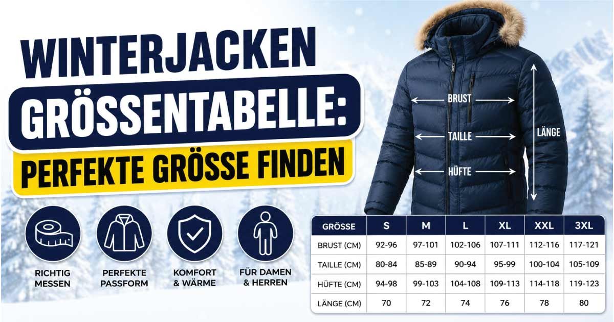 Winterjacken Größentabelle