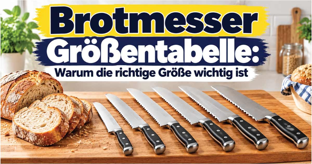 Brotmesser Größentabelle