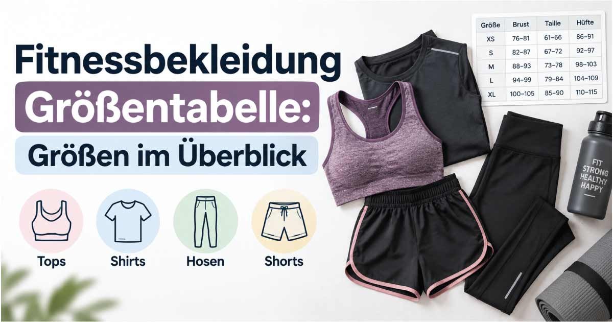 Fitnessbekleidung Größentabelle