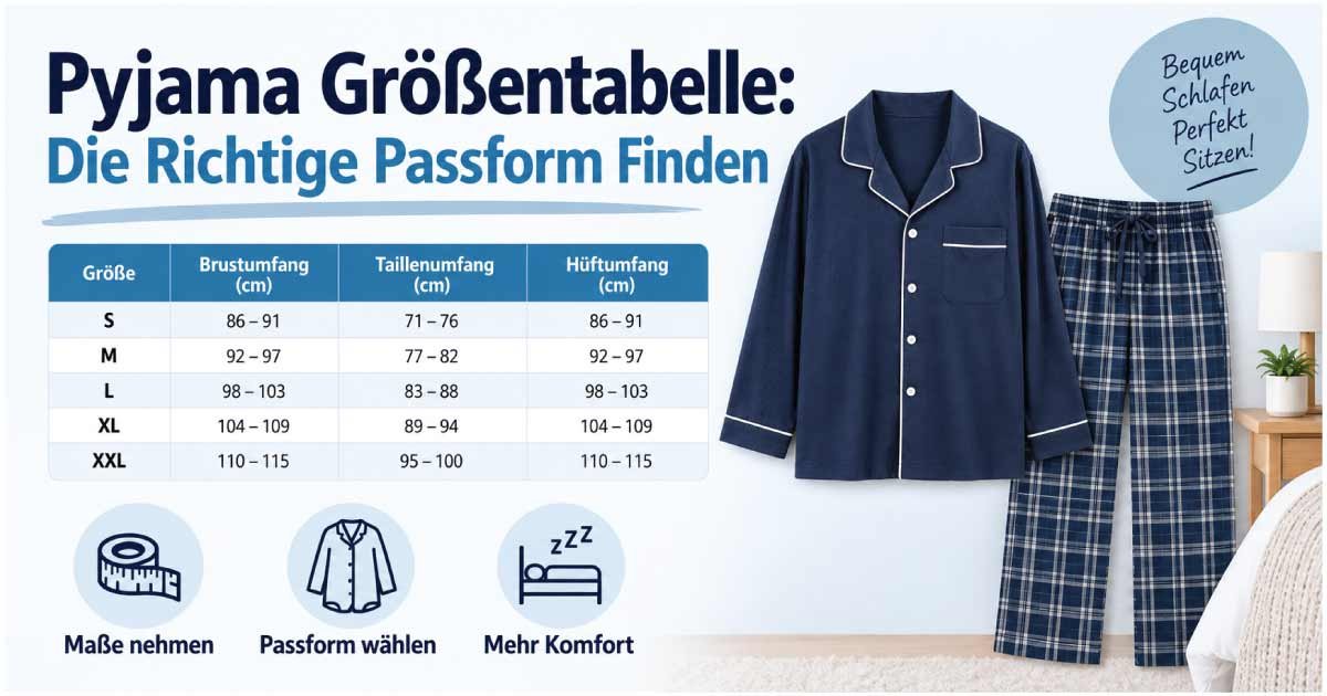Pyjama Größentabelle