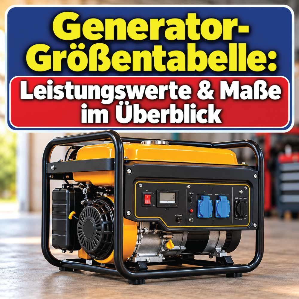 Generator-Größentabelle