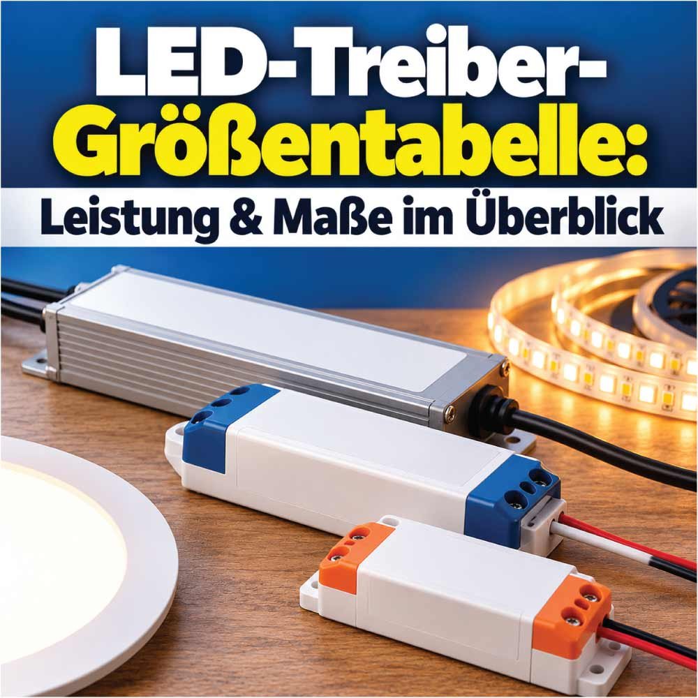 LED-Treiber-Größentabelle